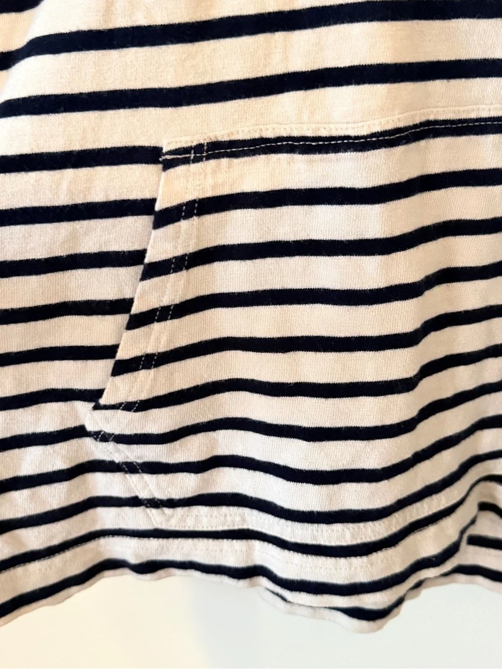 J. Crew Striped Hooded Pullover - Black & Cream